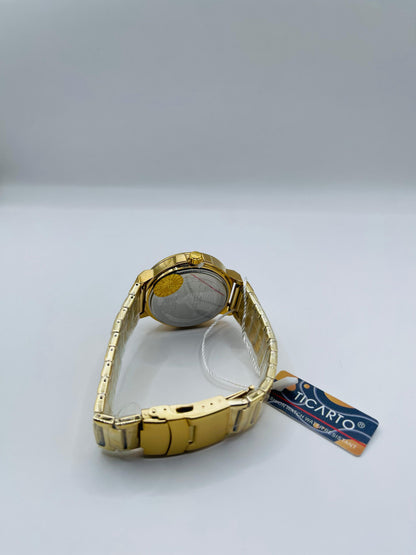 Golden Navigator  White Dial Chrono Elegance