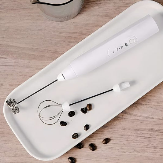 Electric Coffee Beater and Egg Mixer - USB Rechargeable Milk Frother and Foamer